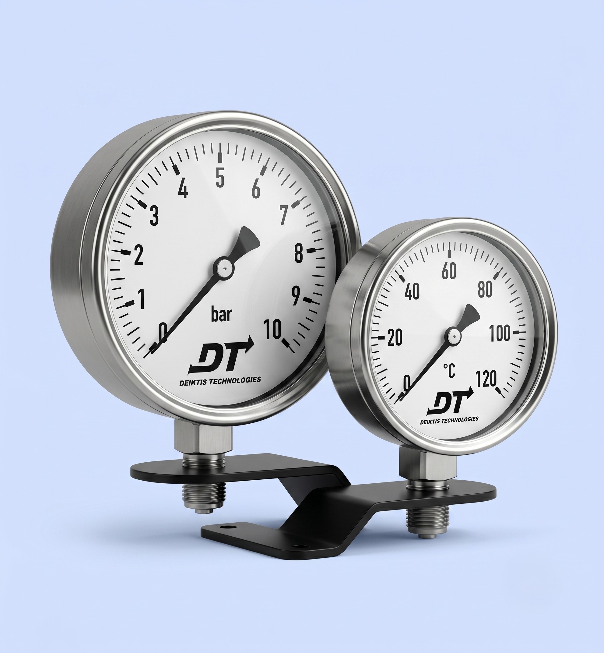 deiktis technologies pressure gauge and temperature gauge 2